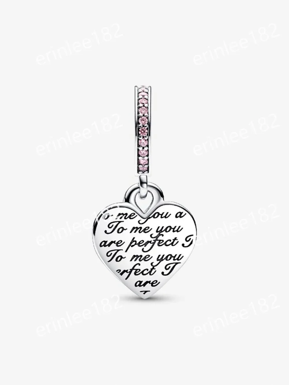 Pandora Two-tone Infinity Heart Double Dangle Charm